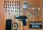 Homem é preso com drogas e arma falsa em São Sebastião de Lagoa de Roça/PB