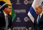 Flávio Bolsonaro publica fotos com Netanyahu e Eduardo em Israel