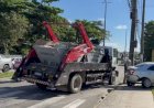 Imagens mostram momento em que mulher é atropelada por caminhão, em João Pessoa