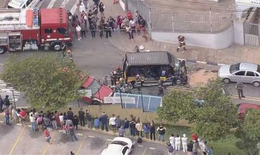 Acidente entre van escolar e micro-ônibus deixa cinco feridos em Guarulhos