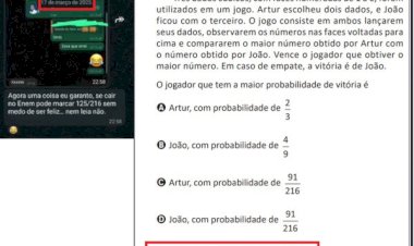 Mensagens de Edcley indicam acesso prévio a mais 2 questões do Enem não anuladas pelo Inep: 'Pode marcar sem medo de ser feliz, nem leia'