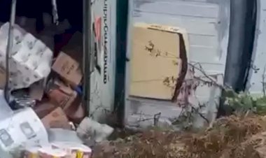 Motorista perde controle e caminhão tomba nas proximidades de Monteiro, no Cariri do estado