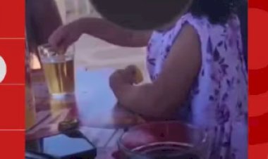 Bebê de 1 ano é filmado ingerindo bebida alcoólica durante reunião de família na Paraíba; VÍDEO