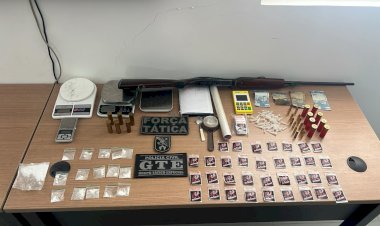 Operação Ponto a Ponto prende duas pessoas e apreende drogas e armas em Mamanguape