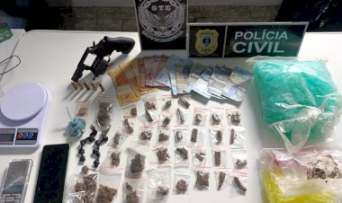 Polícia civil prende casal por tráfico de drogas e posse ilegal de arma de fogo em Areia/PB