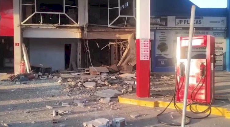 Posto de combustíveis é alvo de explosão criminosa, em João Pessoa