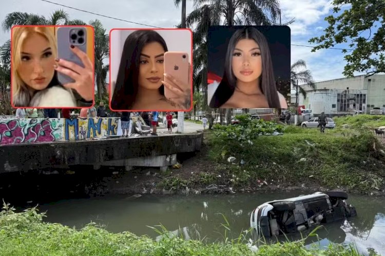 Veja quem são as três jovens que morreram após carro de luxo cair em canal; motorista foi preso
