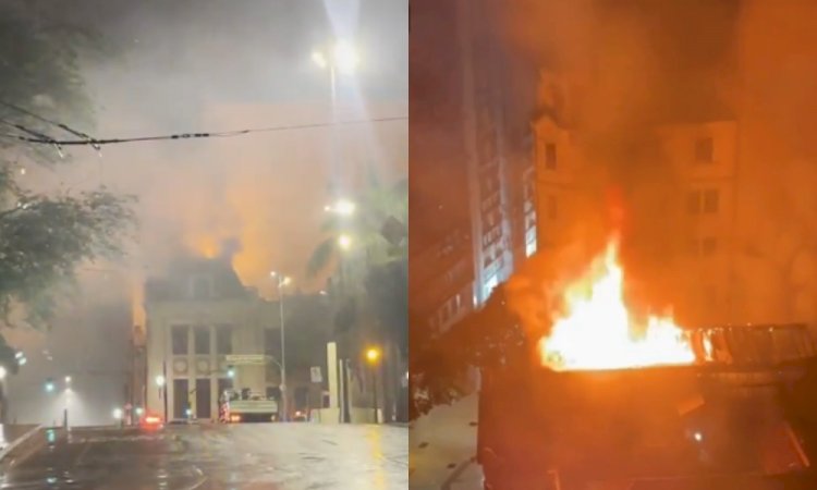 Incêndio atinge prédio da Faculdade de Direito da USP no centro de SP
