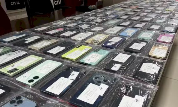Mais de 300 celulares roubados são recuperados durante operação da Polícia Civil, na Paraíba