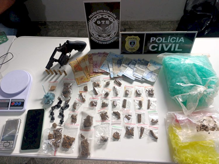 Polícia civil prende casal por tráfico de drogas e posse ilegal de arma de fogo em Areia/PB